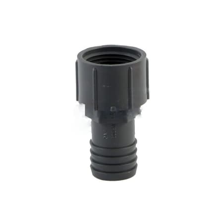 1.25 In. Black Poly Female Adapter